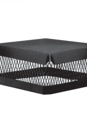 Master Flow 9 in. x 9 in. Galvanized Steel Fixed Chimney Cap in Black